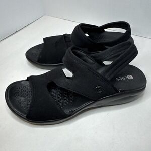 Bzees Women's Cleo Asymmetrical Slingback Sandals Black Sz 7M